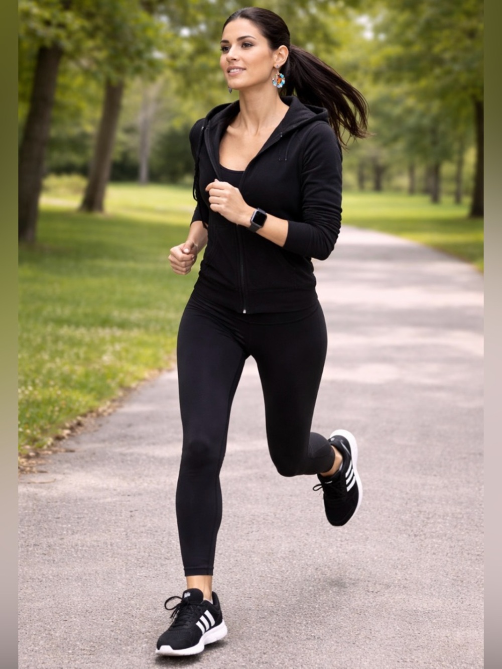 Sporty Running/walking/Athletic Classic Adidas Black Trainers
